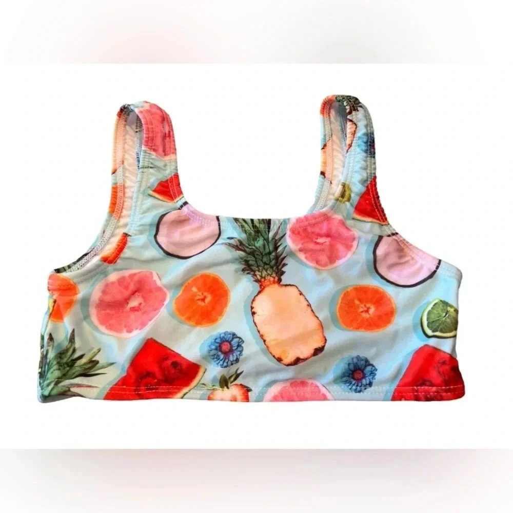 NWT Terez Tropical Fruit Swimsuit Top 14